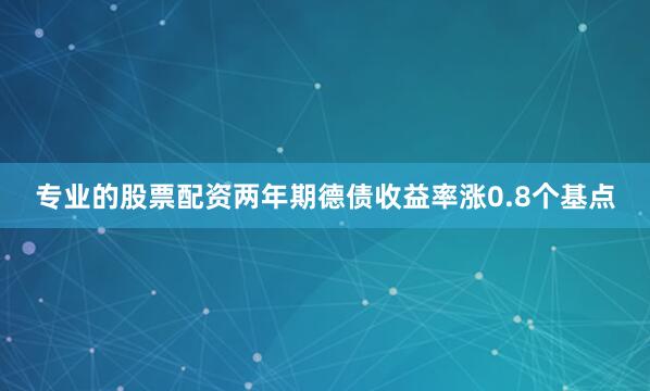 专业的股票配资两年期德债收益率涨0.8个基点