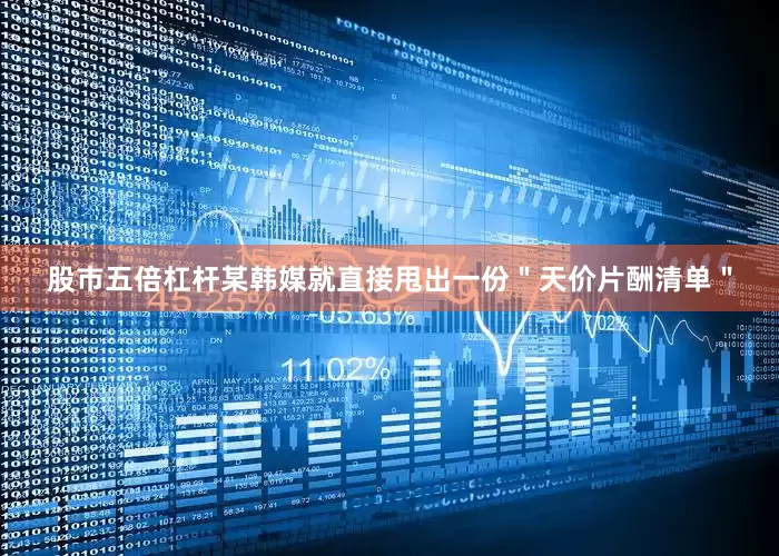 股市五倍杠杆某韩媒就直接甩出一份＂天价片酬清单＂